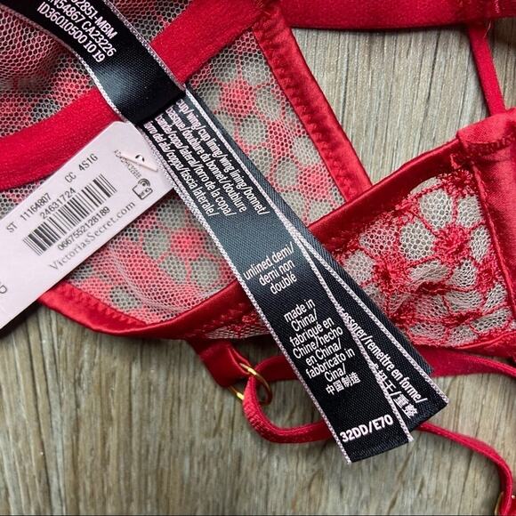 Victorias Secret 32DD red lace front hook - Picture 4 of 4